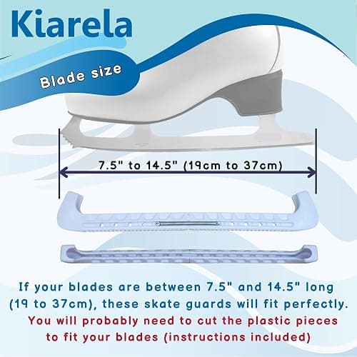 Kiarela Ice Skate Guards and Towel Gift Set – Skate Blade Guards and Towel - for Kids' and Adults' Figure and Hockey Skates - Double Springs - Assembly Required thumbnail 5
