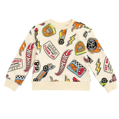 Hot Wheels Fleece Pullover Sweatshirt and Jogger Pants Outfit Set Toddler to Big Kid Sizes (2T - 10-12) thumbnail 2