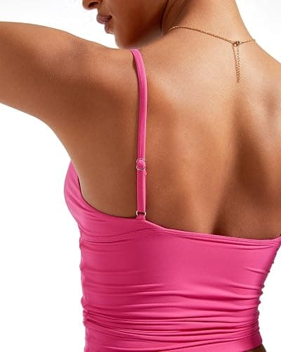 SUUKSESS Women Sexy Deep V Neck Sleeveless Fitted Basic Tops Y2K Tank Top Cami thumbnail 2