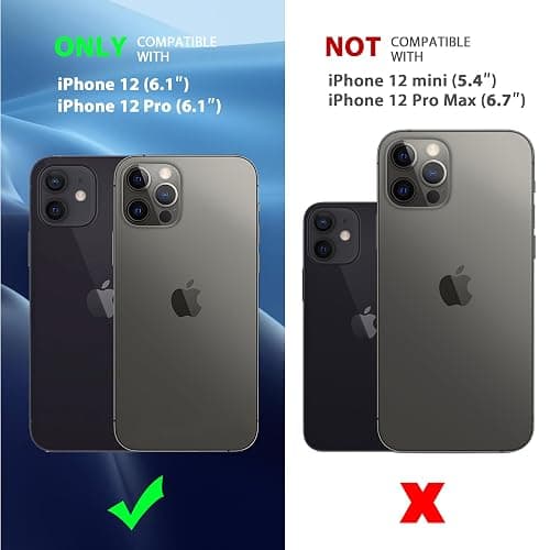 CACOE Magnetic Case for iPhone 12 & iPhone 12 Pro 2020 6.1 inch-Compatible with MagSafe & Magnetic Car Phone Mount,TPU Thin Phone Cases Cover Protective Shockproof Anti-Fingerprint(Matte Black) thumbnail 3