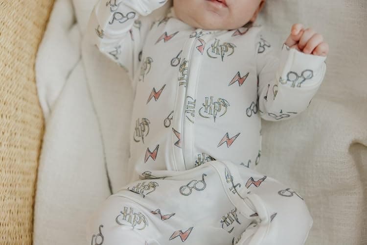 Copper Pearl Harry Potter Zip-Up Footie Baby Pajamas: Ultra-Soft Boys & Girls Pajamas, Premium Knit Fabric in Stylish Prints, Tag-Free with Two-Way Zipper, Newborn to 24 Months thumbnail 5