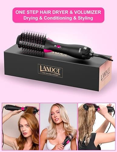 Hair Dryer Brush Blow Dryer Brush in One - Plus 2.0 One-Step Hot Air Brush - 4 in 1 HairDryer Styler and Volumizer for Drying Straightening Curling Volumizing Hair thumbnail 8