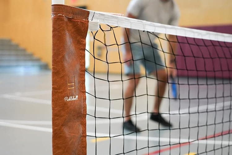 Harmony Pickleball Portable Pickleball Net for Driveway, Street, Court, or Park Play, Outdoor Weather Resistant Netting, Heavy-Duty Tensioners, Stylish Leather Accents, Canvas Travel Bag thumbnail 9