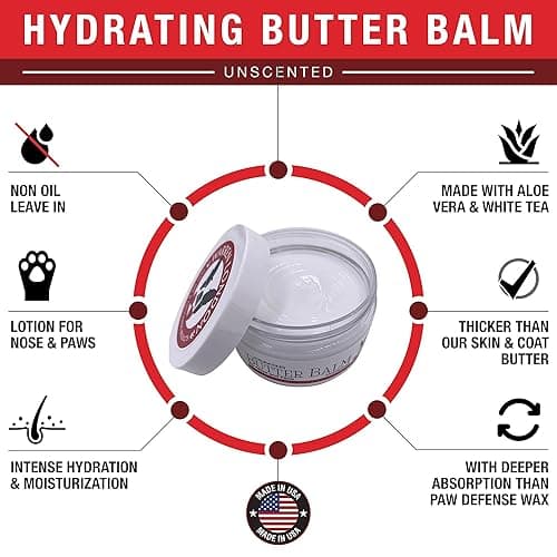 Warren London Hydrating Butter Balm for Dogs – Unscented 4 oz | Deep-Moisture Paw & Nose Cream | Relieves Dry, Cracked Pads & Snouts | Fast-Absorbing, Non-Greasy, Made in USA thumbnail 2