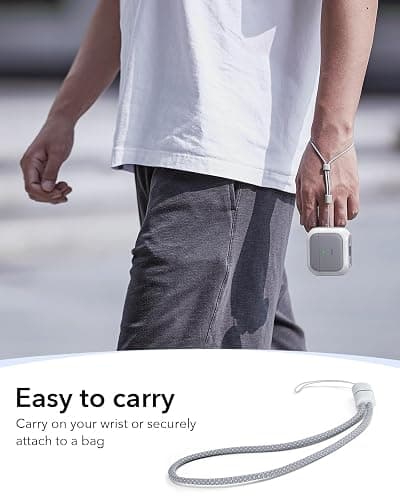 ESR for AirPods 4 Case, Compatible with AirPods 4th Generation Case (2024) (USB-C), Compatible with MagSafe, Drop Protection Cover with Lanyard, Magnetic Lid Lock, Orbit Hybrid Series, White thumbnail 8