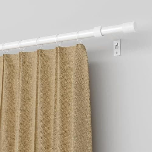White Curtain Rods 2 Pack, Curtain Rod for Windows 28 to 48 inch, 5/8 inch Diameter Metal Standard Drapery Rod Set with Bracket, Heavy Duty Adjustable Curtain Rod for Bedroom, Kitchen, Easy Install thumbnail 3