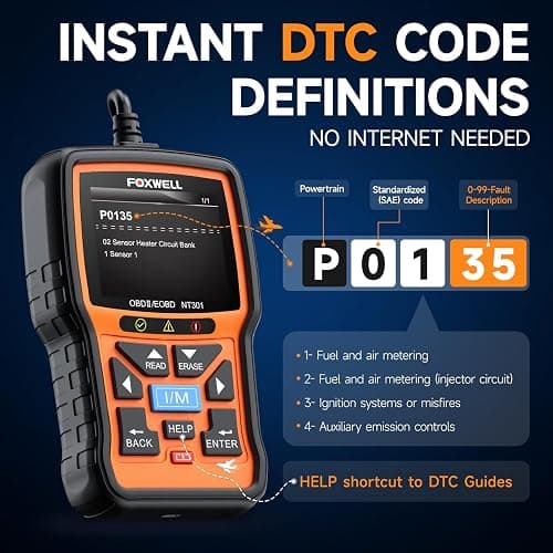 FOXWELL NT301 OBD2 Scanner Live Data Professional Mechanic OBDII Diagnostic Code Reader Tool for Check Engine Light thumbnail 7