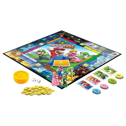 Monopoly Junior Super Mario Edition Board Game, Fun Kids' Ages 5 and Up, Explore The Mushroom Kingdom as Mario, Peach, Yoshi, or Luigi (Amazon Exclusive) thumbnail 16