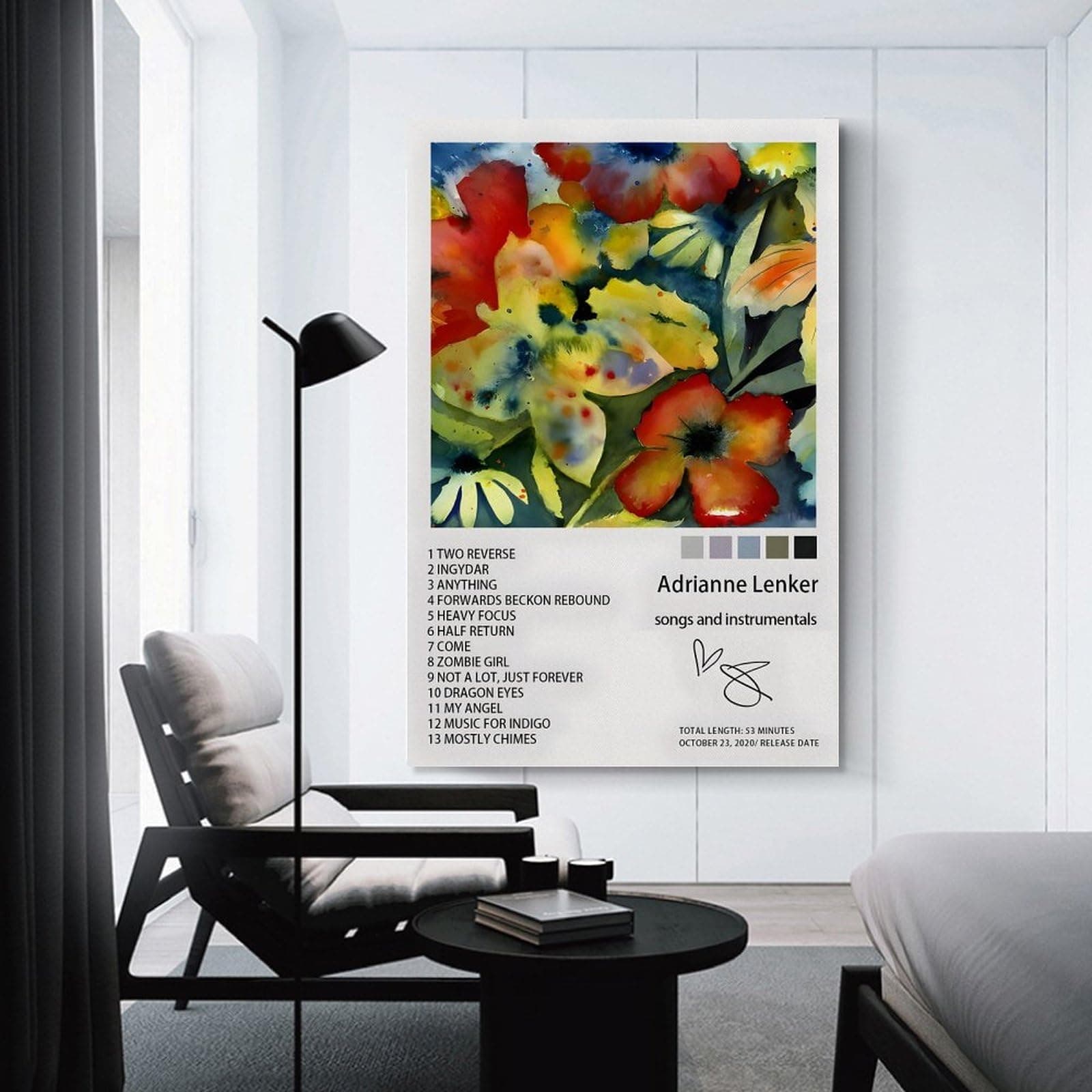 QianzhiQi Adrianne Lenker Songs And Instrumentals Poster Canvas Wall Art Living Room Posters for Bedroom Home Decorative 12x18inch(30x45cm) thumbnail 3