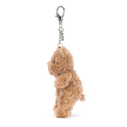 Jellycat Bartholomew Bear Bag Charm, 4.5 inches - Teddy Bear Plush Keychain - Great Gift Idea thumbnail 2