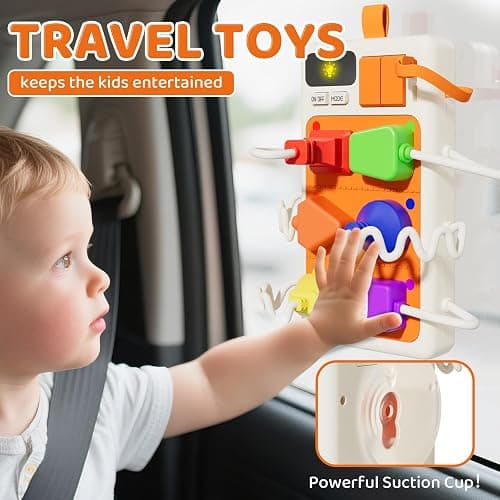 Aprilwolf 9 PCS Sensory Plug Outlet for Toddlers 2-3, Power Strip Montessori Toys for 18+ Months, Busy Board with Light & Sounds, Airplane Car Travel Toys Gift for Baby thumbnail 5