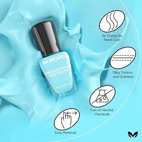 Morovan Bright Nail Polish Set:15 Color Quick Dry Long Lasting Gift Set | 0.27oz Rainbow Toenail Polish Pack Regular Set Fingernail Lacquer Kit Bulk for Women thumbnail 2