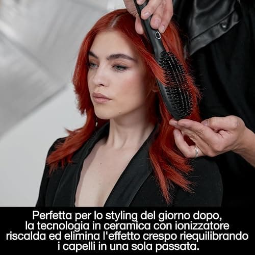 ghd Glide Hot Brush, Spazzola Lisciante con Tecnologia di Riscaldamento in Ceramica e Ionizzatore, Nero, 32.89 x 10.21 x 10.31 cm, 30 cm, 560 g thumbnail 4