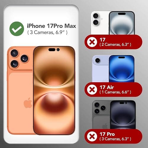 GONEZ Magnetic for iPhone 17 Pro Max Case, Compatible with MagSafe, [Screen Protector + Camera Lens Protector], Liquid Silicone Anti-Scratch Shockproof Protective Phone Case 6.9 inch, Blue thumbnail 2