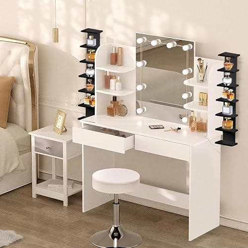 Hlimior 2 Pack 7 Tier Wall Shelf Unit - Lack Floating Shelf, Compact Display Floating Shelf, Vertical Column Wall Decor Mount Floating Storage Organizer Tall Tower Shelf for Bedroom, Living Room thumbnail 7