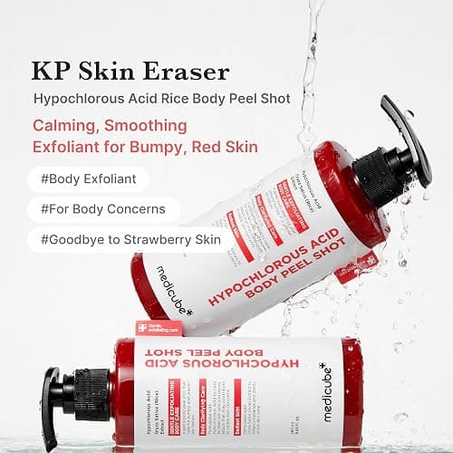 medicube Dual Body Peel Shot Duo: Hypochlorous Acid and Turmeric Body Peel Shot | for Gentle Exfoliation for Dead Skin Cells, Rough Patches, and Visible Concerns | Brightening & Calming | Skincare Set thumbnail 3