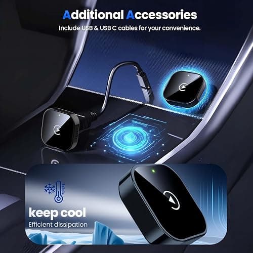 Yizro Wireless CarPlay Adapter for Apple iPhone ＆Android Small Size, (New Update) Plug and Play, Fast and Stable Connection Wireless Adapter for CarPlay＆Android thumbnail 4