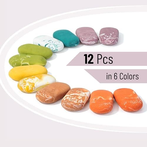 Mr. Pen- Erasers, 12 Pack, Earthy Colors, Marble Pencil Eraser, Erasers for Pencil, Mr Pen Erasers thumbnail 3