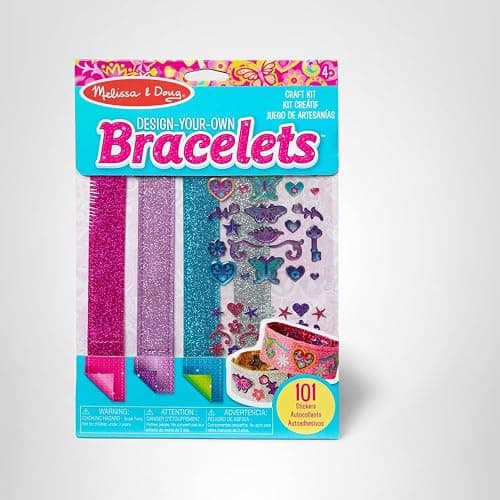 Melissa & Doug Design-Your-Own Bracelets with 100+ Sparkle Gem & Glitter Stickers, Kids Snap Bracelets, Stickers & Jewelry Crafts, Preschool Toys for Girls & Boys Ages 4+ thumbnail 10