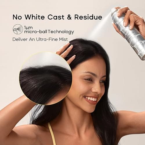 HALOVIDA Dry Shampoo for Women, Invisible Dry Scalp Shampoo Spray for Dark Hair Leaves No White Residue, Absorb Oils, Volumizing & Refresh Hair for 72 Hours, 5.07 Fl Oz thumbnail 3