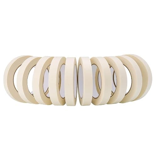 Lichamp Masking Tape 10 Pack General Purpose Beige White Color, 0.75 inch x 55 Yards x 10 Rolls (550 Total Yards), for Painting, Home, Office, School Stationery, Arts, Crafts etc. (3004) thumbnail 7