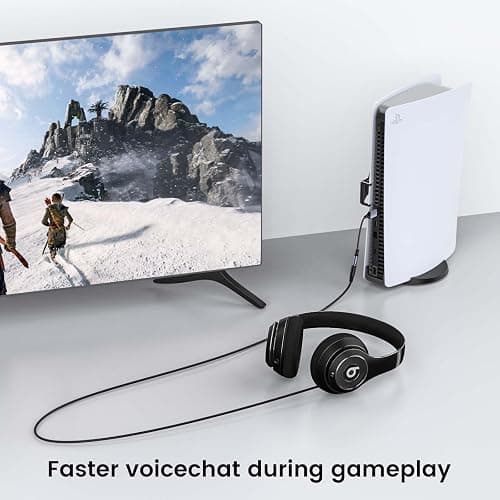 MOSWAG USB to Audio Jack Adapter 0.65Feet/20cm, External Sound Card Jack Audio Adapter with 3.5mm Aux Stereo Converter Compatible with Headset, PC, Laptop, Linux, Desktops, PS4 and More Device thumbnail 4