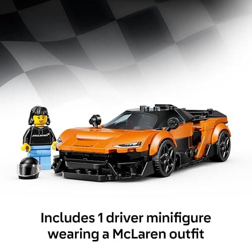 LEGO Speed Champions McLaren W1 Supercar Toy - Car Model Kit w/a Collectible Driver Minifigure - Birthday Gift Idea for 9+ Year Old Boys & Motorsport Fans - 77257 thumbnail 5