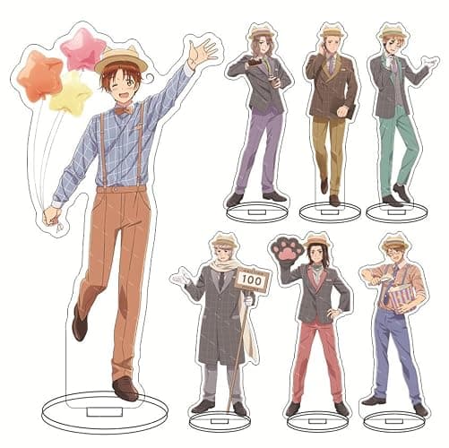 GO2COSY Set of 7 Anime Axis Powers Hetalia Standing Figure Acrylic Figurines Statues Standee Ornaments - Image 1