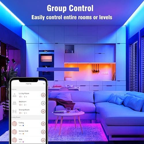 Sengled Smart Zigbee Multicolor Light Strip, 2M (6.56ft) Base Kit, Hub Required, Also Compatible with Alexa & Google Assistant, RGBW, Extendable, High Brightness, 1400Lumens (E1G-G8E) thumbnail 6
