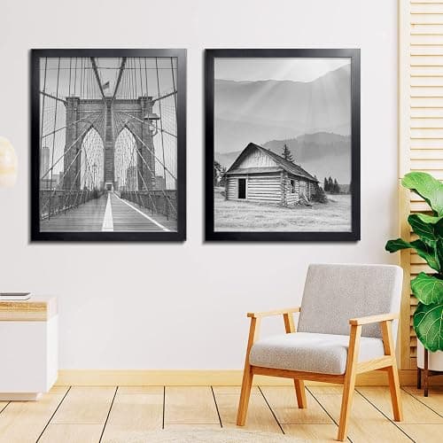 LaVie Home 20x25 Picture Frame Black, Puzzles Frame for Wall Decoration, Classic Black Minimalist Style Suitable for Decorating Houses, Offices, Hotels, Puzzles Posters Photos or Artwork（1 Pack） thumbnail 2