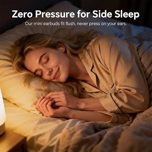 Yihou Invisible Small Mini Sleep Earbuds Headphones Wireless Bluetooth | Comfortable Tiny Sleeping Smallest Low Profile Micro Discreet Hidden Kids Earbuds Ear Buds for Small Ear Canals Women Work thumbnail 7