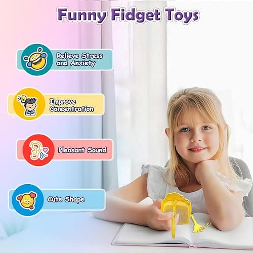 Echehi 3pcs Fidget Keyring, Fidget Toys with Magnetic Drawing Board and Maze Map, Sensory Fidget Toys for Adults and Child to Relieve Anxiety. katifidget3 thumbnail 4