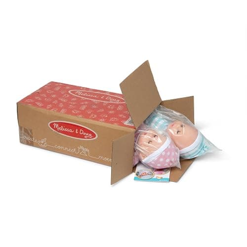 Melissa & Doug Mine to Love Luke & Lucy Realistic Twin Baby Dolls (15-inch) - Dolls and Accessories with Pacifiers for Pretend Play, Toddler Toys for Ages 18M+ thumbnail 6