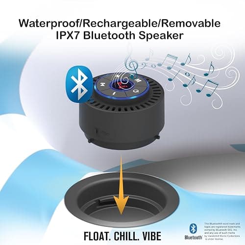 Inspired Living Inflatable Cooler with Lid, Bluetooth 5 IPX7 Waterproof Speaker, 6 Cup Holders, 24 Can Capacity, Floating Pool Bar, Durable Handles, Beach Party, Pool Accessories for Adults, thumbnail 3