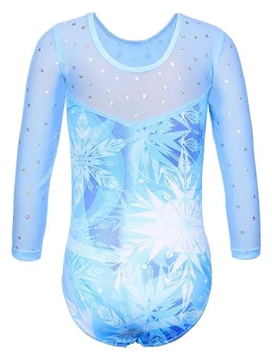 TFJH E Kids 3/4 Sleeve Girls' One Piece Sparkly Gymnastics Leotard Practice Outfits thumbnail 2
