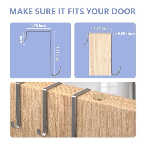 FENTEC 1 Pack Over-the-Door-Shoe-Organizers, Hanging Organizers with Large Pocket Shoe Holder Hanging Shoe Rack for Closet Shoe Organizer for Wall, Over Door Organizer with 15 Pockets Gray thumbnail 8