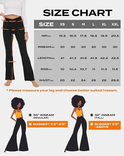 TNNZEET Black Flare Leggings for Women, Crossover Yoga Pants with Pockets Bootcut Flared Leggings thumbnail 5
