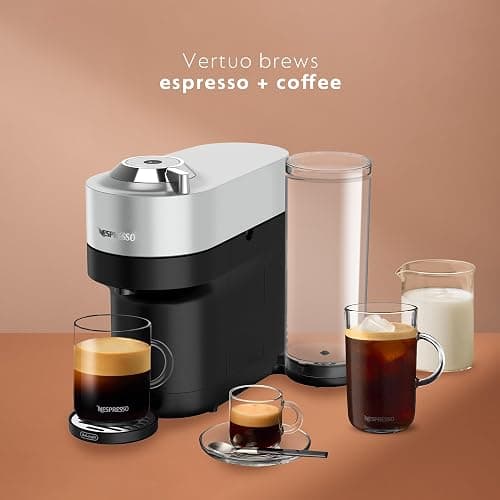 Nespresso Vertuo Pop+ Deluxe Coffee and Espresso Machine by De'Longhi, 120 Volts, Silver thumbnail 4