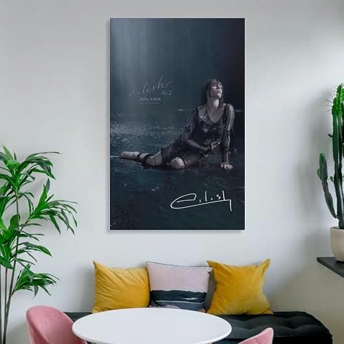 AHSKJHZZ Vintage Music Rap Singer Poster Billie Eilish Canvas Art Poster And Wall Art Picture Print Modern Family Bedroom Decor 16x24inch(40x60cm) thumbnail 6