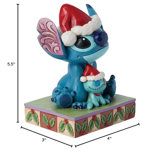 Enesco Disney Traditions Collection by Jim Shore Lilo and Stitch Santa with Scrump Figurine- Stone Resin Hand Painted Crafted Collectible Stitch Christmas Disney Figurines Home Decor Statue, 5.5 Inch thumbnail 3