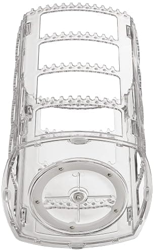 Sooyee 360 Rotating Earring Holder and Jewelry Organizer, 4 Tiers Jewelry Rack Display Classic Stand, 156 Holes and 160 Grooves for Necklaces Earrings Piercings, Clear thumbnail 5