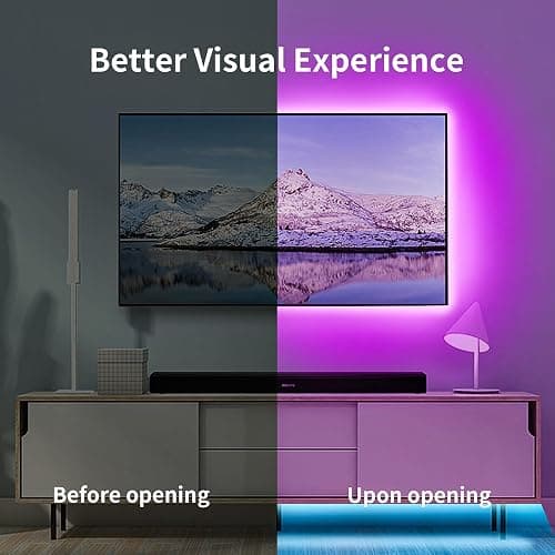 KSIPZE LED Lights for TV, 16.4ft TV led Backlight for 45-75 Inch TVs RGB TV Backlight Behind Music Sync Bluetooth APP & Button Control TV LED Strip Lights USB Powered for Bedroom/Gaming thumbnail 4