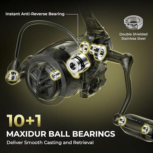 KastKing Spartacus Defender Twin-Tip Fishing Rod and Reel Combo | Baitcaster & Spinning Combo, 2-Piece Rod, Extra Tip, KastFlex IM7 Graphite Blanks, Camouflage Finish, Freshwater Fishing thumbnail 8