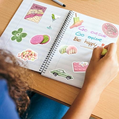 Cute Coquette Stickers 100 Pcs Pink Water Bottle Sticker Pack for Girly and Girls, Waterproof Vinyl Stickers for Water Bottles, Laptop, Scrapbook, Journal, Tumbler, Luggage, Kindle, Phone, Guitar, etc thumbnail 5
