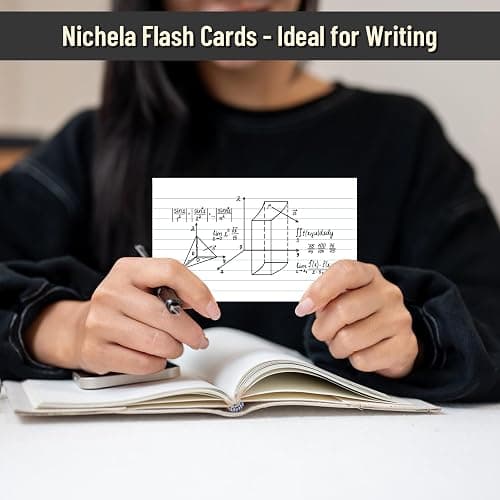 300 Count Index Cards 3 x 5 Inch Ruled White Index Cards, Flash Cards College Ruled for School, College, Office and Home Organization, Durable Study To Do List Note Cards with Ruled Lines thumbnail 5