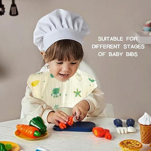 Baby Bibs Muslin Bibs for Baby Girl Boy for Drooling and Teething 10 Pack thumbnail 6