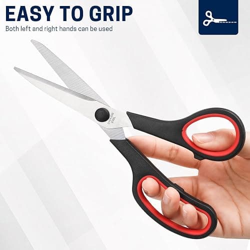 Scissors Bulk Set of 32-Pack, 8" All Purpose Multipurpose Sharp Sewing Craft Fabric Scissors for Office Home High/Middle School Student Office Teacher Art Supplies, Right/Left Handed thumbnail 7