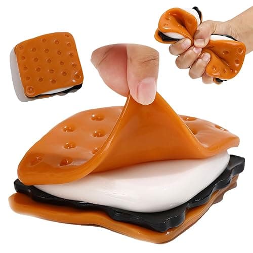 Taba Squishy Adult and Kids Fidget Toys, Large Slow Rising Squishy Sandwich (Jumbo) Squeeze Toy, Anxiety Stress Relief for Calming Corner Classroom, Treasure Box Toys for Classroom - Image 1