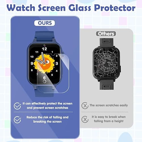 Luyiilo Smart Watch for Kids, with 26 Puzzle Games, Touch Screen, HD Camera, Alarm Clock, Toys for Ages 4-12 Years Old.Birthday Gift for Boys Girls (Blue) thumbnail 7