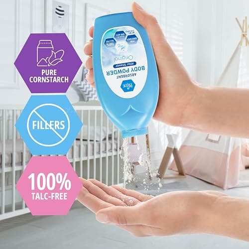 MED PRIDE Talc-Free Cornstarch Shower, Natural Sense Baby Powder Scented Dusting for Diaper Rash & Chafing, 13oz thumbnail 2